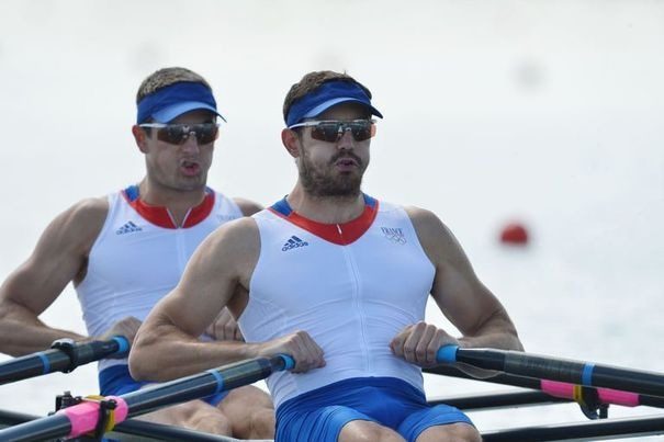 Cédric Berrest en compétition d’aviron, aux Jeux Olympiques de Londres 2012