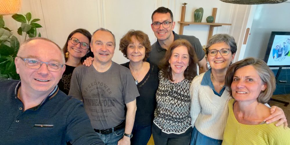 Selfie de groupe des formateurs d'Agileom au complet, dont Cédric Berrest