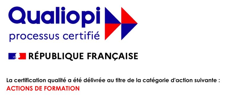 Logo Qualiopi, République française. La certification qualité a été délivrée au titre de la catégorie d'action suivante : actions de formation